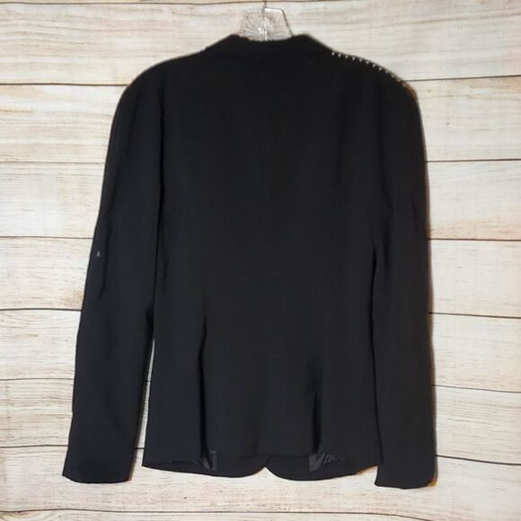 Allen B. by Allen Schwartz Black Embellished Blazer Size Medium - Picture 9 of 11